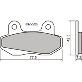 Pastiglie Freno RMS Organiche Honda Wave 110cc Anteriore per BETA MINICROSS 150 R150 150 2010 - 2014